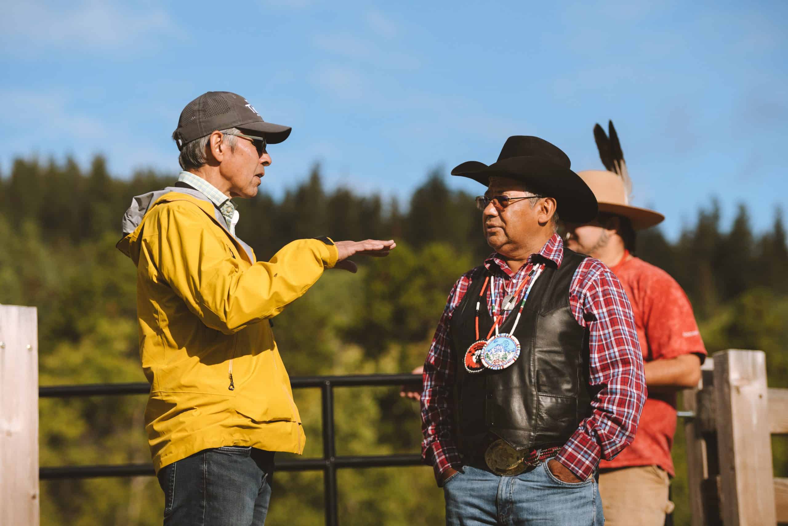 Canada and US Commissioners from the Pacific Salmon Commission toured the Territory with Tŝilhqot’in Leadership – Sept 2023.